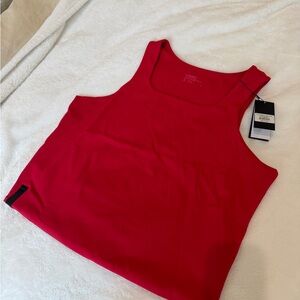 Unrl Women's Red Scoop Neck Tank Top